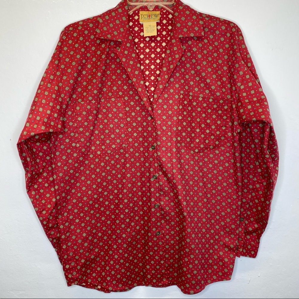 ***Vintage J Crew Outfitters Double Pocket Button Up*** 10